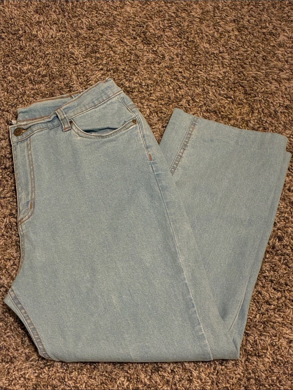 Vicki Blue Women’s Light Blue Elastic Waist Jeans- Size 12